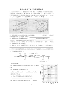 大田一中高三化学化工生产流程专题训练