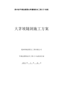 大茅坡隧洞施工方案