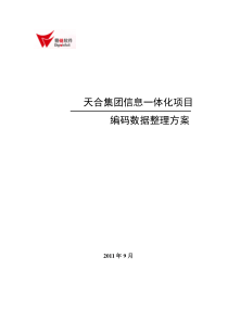 天合石油(集团)编码数据整理方案