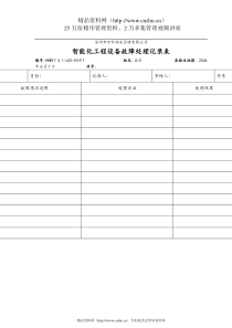 7.5.1-J02-03-F1智能化工程部设备故障处理记录表