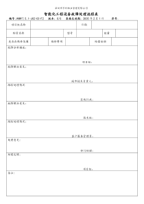 7.5.1-J02-03-F2 智能化工程设备故障处理流程表