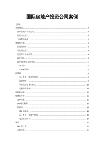 国际房地产投资公司案例