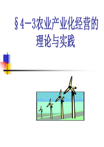 4-3农业产业化经营