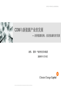 cdm与新能源产业的发展---改善能源结构，促进低碳经济发