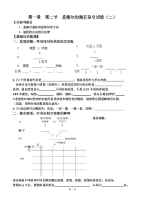 孟德尔的豌豆杂交实验复习学案