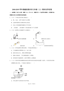 2018-2019学年福建省福州市九年级(上)期末化学试卷