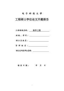 地方电子政务建设的问题及对策探讨-开题报告模版1