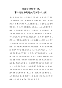 参考--违反财经法规行为审计定性和处理处罚向导