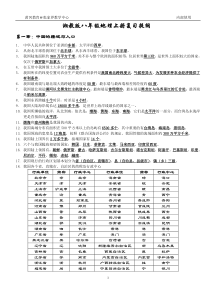 地理八年级上册复习提纲湘教版