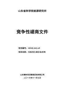 SDML1611-45能源所实验室仪器设备采购竞争性磋商包3-1