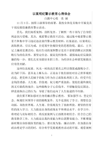 反腐倡廉教育警示心得体会