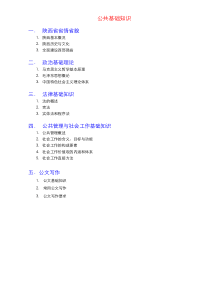 城镇社区专职工作人员之公共基础知识