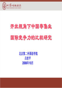 行业- 零售行业 - 开放视角下中国零售业国际竞争力比较研究