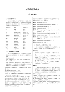 句子结构和成分分析