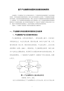 基于产业集群的我国科技创新的战略研2