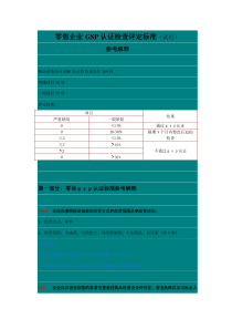 零售企业GSP认证检查评定标准试行(1)