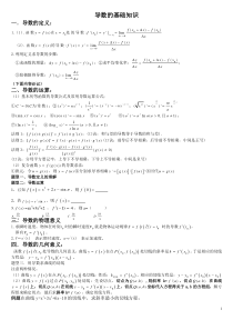 强大-导数知识点各种题型归纳方法总结