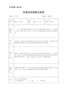 区角活动观察记录表-大二班