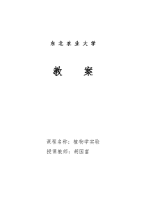 东北农业大学教案