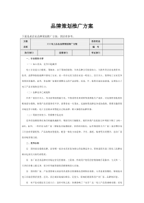 品牌推广方案范文