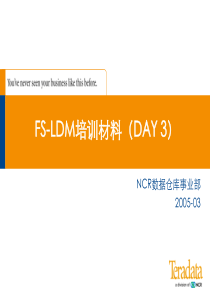 FS-LDM培训材料(DAY_2)_NCR数据仓库事业部