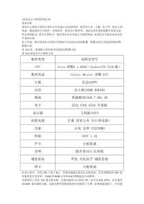 商务办公计算机组装方案