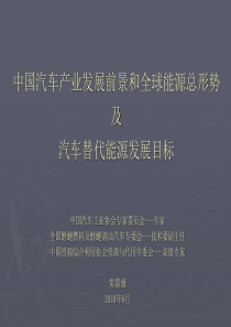 中国汽车产业发展前景和全球能源总形势