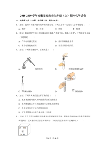 2018-2019学年安徽省安庆市九年级(上)期末化学试卷