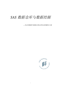 sas数据仓库与数据挖掘