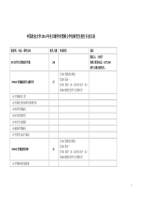 中国农业大学XXXX年考研资料学术型