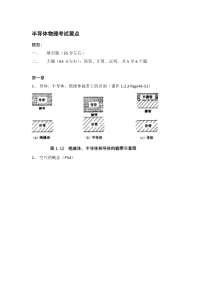 半导体物理考试要点