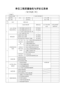 单位工程质量验收与评定记录表(架空线路)