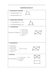 四边形知识点总结大全(家教用)