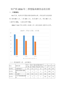 单病种质量季度分析总结-二季度