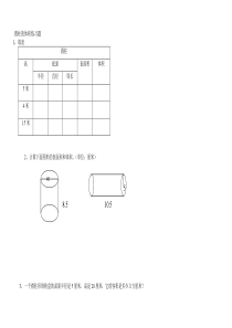 圆柱的体积练习题