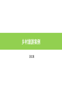 乡村旅游案例（PPT28页）