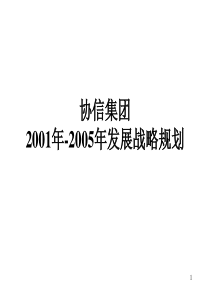 协信集团2001年—2005年发展战略规划