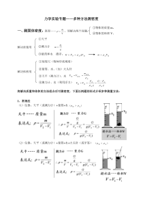 初中物理多种方法测密度