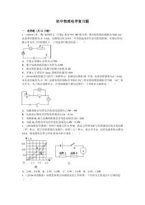 初中物理电学复习题