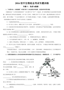 初中生物结业考试专题训2