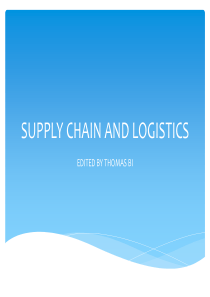 SUPPLYCHAINANDLOGISTICS供应链及物流管理