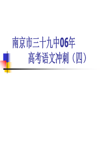 南京市三十九中05年高考语文冲刺(六)