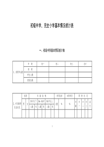 初级中学完全小学基本情况统计表