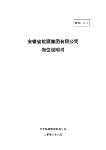 分报告1-安徽省能源集团有限公司岗位说明书V10