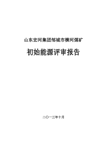 初始能源评审报告(横河修改1020)