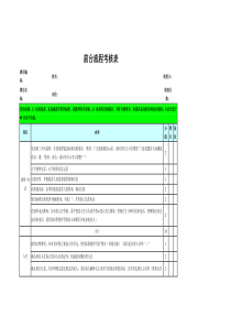 前台流程考核表