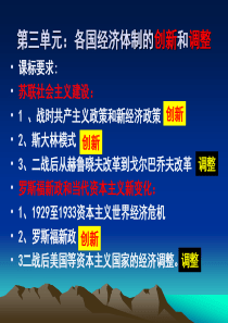 历史第三单元《各国经济体制的创新和调整》复习课件2(岳麓必修二)