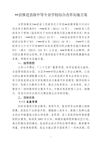 县级中专综合改革方案(网络0