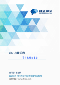 动力装置项目可行性研究报告