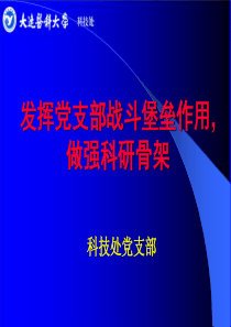 发挥党支部战斗堡垒作用做强科研骨架